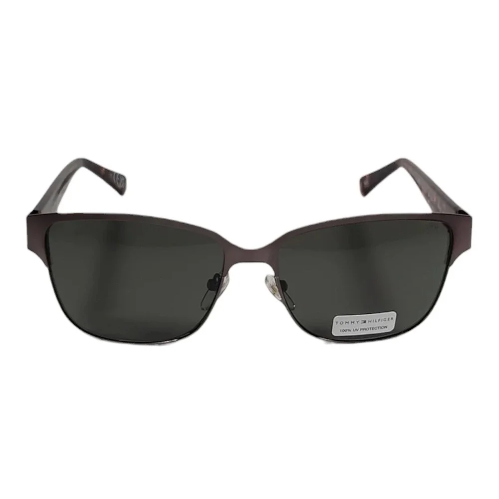 Tommy Hilfiger Reid MM OM561 Sunglasses Burgundy Tortoise Grey Lens 57-15-145